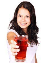 Lung Health Food image of a girl offering a health drink