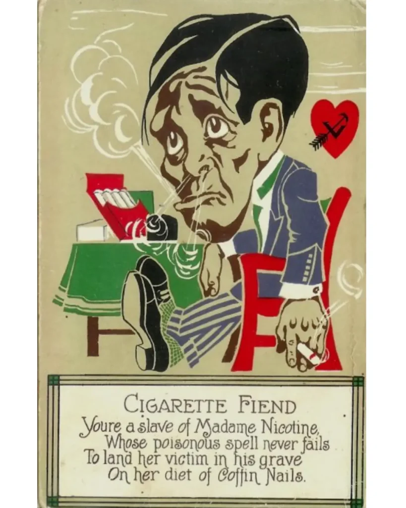 Quit Smoking ME, Founder image of a 1917 Postcard